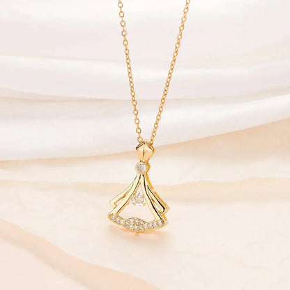 Rhinestone Decor Pendant Necklace